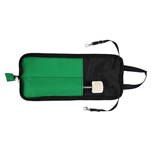 Tbest Storage Hanging Bag Drumstick IRIN Drum Stick Storage Hanging Bag Drumstick Portable Handbag with Handle 5 Colors Available  Black Red Green Blue Pink  Green