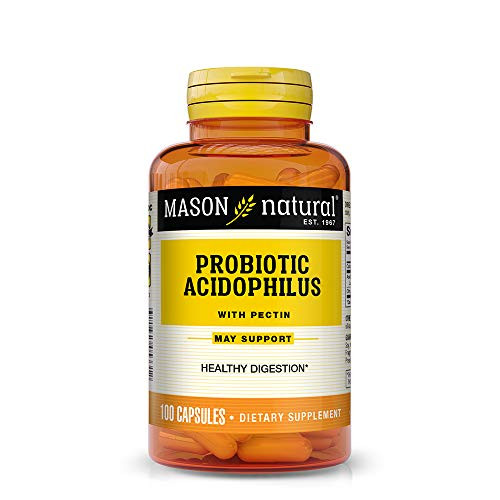 Mason Natural  Acidophilus with Pectin Capsules 100 Count Bottles  Pack of 3   Probiotic Dietary Supplement  Supports Healthy Digestion  May Ease Stomach Discomfort Due to Digestive Issues