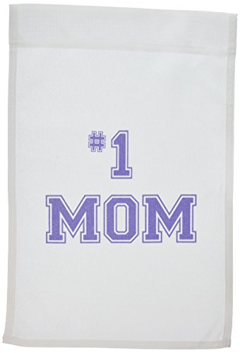 3dRose Fl 151623 1 No 1 Mom Number One Mom in Purple Text for Worlds Greatest and Best Mothers Day Garden Flag  12 by 18 Inch