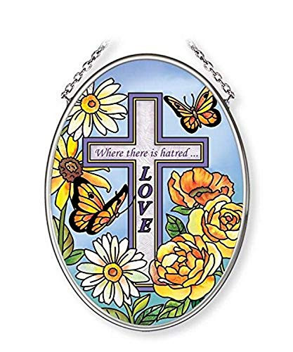 Amia Where There is Hatred  Love Glass Sun Catcher  Multicolor