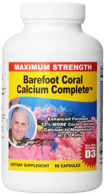 Barefoot Coral Calcium Complete 1500mg 90 Capsules Coral Calcium Supplement Developed by Bob Barefoot Supports Bone Health PH Levels Contains Calcium Magnesium Vitamins Barefoot Coral Calcium Complete 1500mg 90 Capsules Coral Calcium Supplement Developed by Bob Barefoot Supports Bone Health PH Levels Contains Calcium Magnesium Vitamins