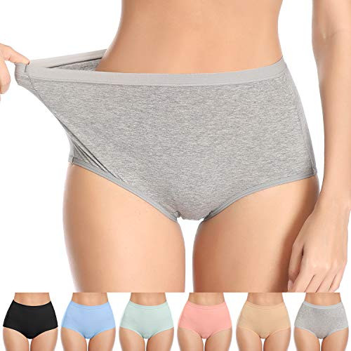 Envlon Womens Underwear  High Waist Full Coverage Soft Cotton Underwear Brief Stretch Ladies Panties Undergarments for Women Multipack  Multicolored 2 6pack  Medium Envlon Womens Underwear  High Waist Full Coverage Soft Cotton Underwear Brief Stretch Ladies Panties Undergarments for Women Multipack  Multicolored 2 6pack  Medium