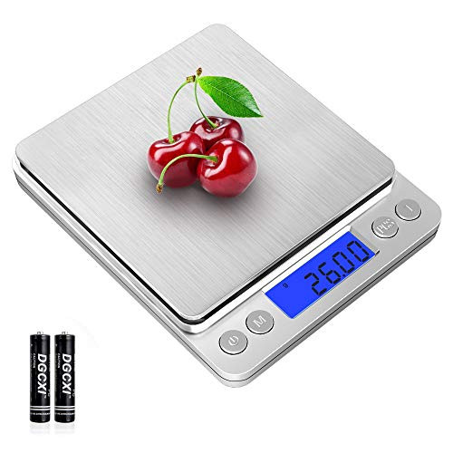 THINKSCALE Digital Kitchen Scale Digital Gram Scale 500g 0 01g Scale for kitchen with 2 Trays Cooking scale with Stainless Steel 6 Units Auto Off Tare PCS Back Lit LCD Display THINKSCALE Digital Kitchen Scale Digital Gram Scale 500g 0 01g Scale for kitchen with 2 Trays Cooking scale with Stainless Steel 6 Units Auto Off Tare PCS Back Lit LCD Display