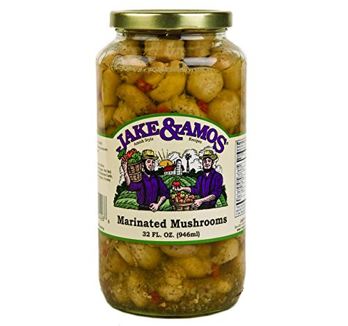 Jake   Amos Marinated Mushrooms  32 Oz  Jar