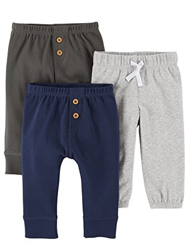 Carter s Baby Boys  3 Pack Pants  Grey Navy  18M
