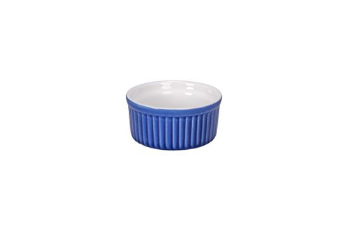 BIA Cordon Bleu 900013+3091S4SIOC Individual Bakeware Souffle Dish, Blue/White BIA Cordon Bleu 900013+3091S4SIOC Individual Bakeware Souffle Dish, Blue/White