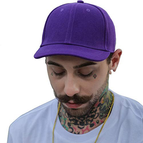 Clape Short Brim Cotton Twill Baseball Cap Outdoor Sports Trucker Hat Purple