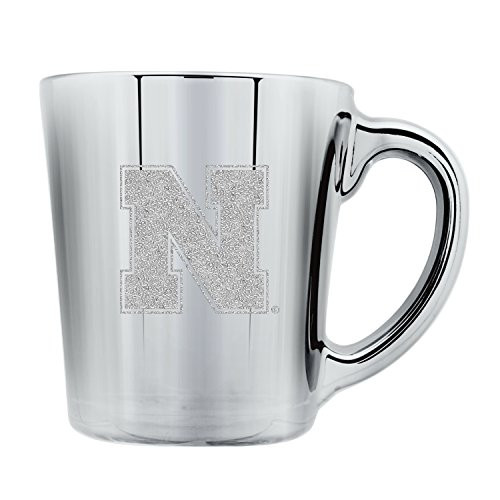 NCAA Nebraska Cornhuskers 16oz Glass Glacier Coffee Mug with Crystal Ice Finish NCAA Nebraska Cornhuskers 16oz Glass Glacier Coffee Mug with Crystal Ice Finish