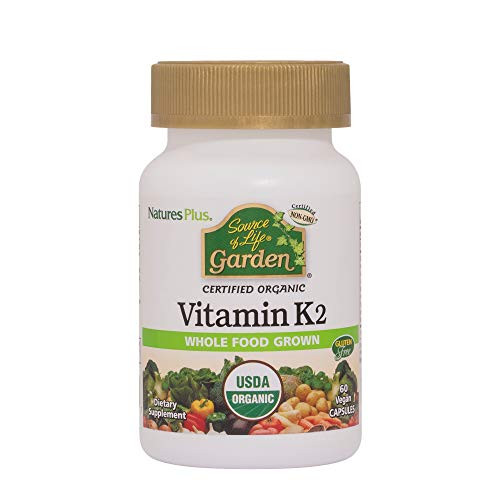 NaturesPlus Source of Life Garden Certified Organic Vitamin K2 120 mcg 60 Vegan Capsules Bone Health Supplement With Natural Whole Food Enzymes Vegetarian Gluten Free 60 Servings NaturesPlus Source of Life Garden Certified Organic Vitamin K2 120 mcg 60 Vegan Capsules Bone Health Supplement With Natural Whole Food Enzymes Vegetarian Gluten Free 60 Servings