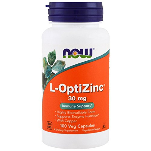 Now Foods  L Optizinc Immune Support 30 mg  100 Caps  2 pack