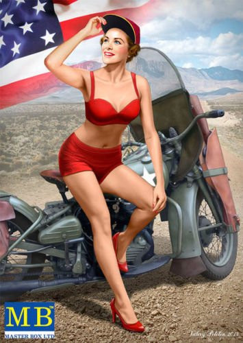 Masterbox Pretty US Army Girl PIN UP Series   KIT ? 1 Marylin 1 24 Master Box 24001