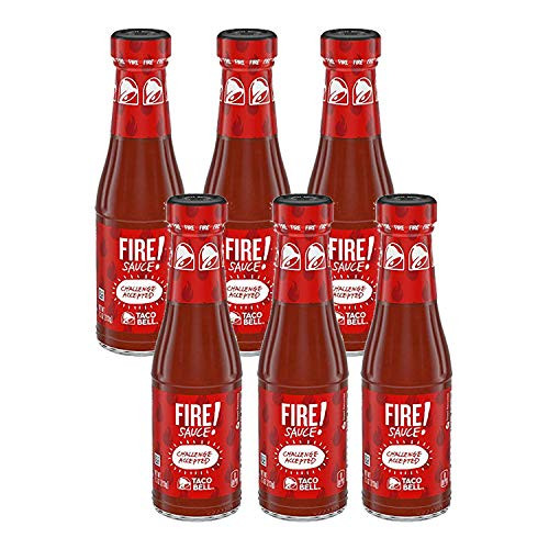 Taco Bell Fire Sauce Glass Bottle  7 5 OZ