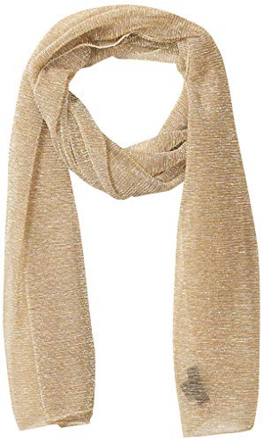 Steve Madden Women s Mini Metallic Pleated Wrap  Champagne  One Size