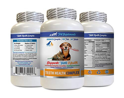 Dog Breath Tablets   Pets Teeth Health Complex   for Dogs and Cats   Support Oral Care   Dog Vitamin c   1 Bottle  60 Tablets
