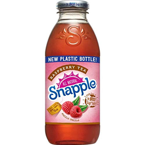 Snapple All Natural Fruit Flavored Teas and Juices  16 oz Plastic Bottles  Raspberry Tea  Pack of 6