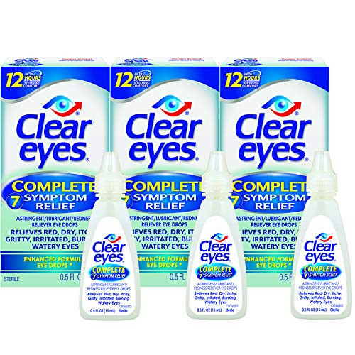 Clear Eyes Eye Drops  Complete 7 Symptom Relief  0 5 oz  Pack of 3