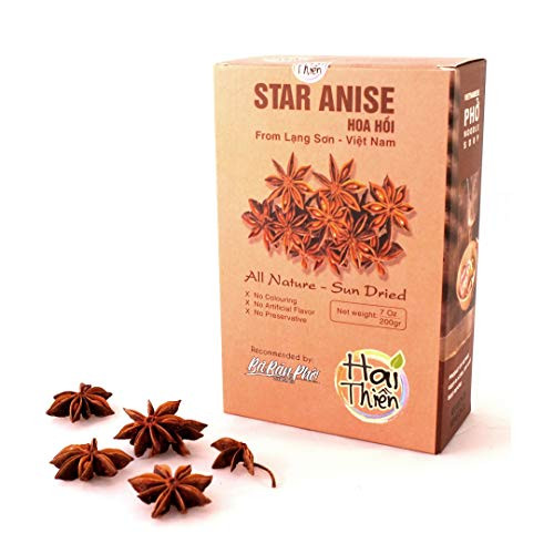 Hai Thien Star Anise Seeds or Star Anise Pods or Anis Estrellado   Organic Star Anise Whole  1 pack   7 oz 200gr