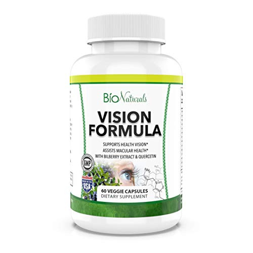 Bio Naturals Eye Vitamin Supplement with Lutein Zeaxanthin Lycopene Bilberry Quercetin More All Natural Proprietary Blend Supports Vision Macular Health 60 Veggie Capsules Bio Naturals Eye Vitamin Supplement with Lutein Zeaxanthin Lycopene Bilberry Quercetin More All Natural Proprietary Blend Supports Vision Macular Health 60 Veggie Capsules