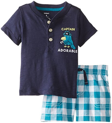 Carter s 2 Piece Shorts Set  Baby    Navy 6 Months