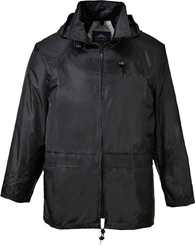 Portwest Men s Classic Rain Jacket  4XL  Black