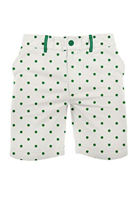 St  Patrick s Day Four Leaf Clover Tan Shorts   St  Paddy s Lucky Clover Shorts for Men  Small