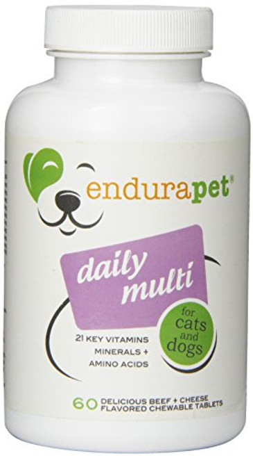 EnduraPet Daily Multi Vitamin Chewable Tablets for Pets  60 Count