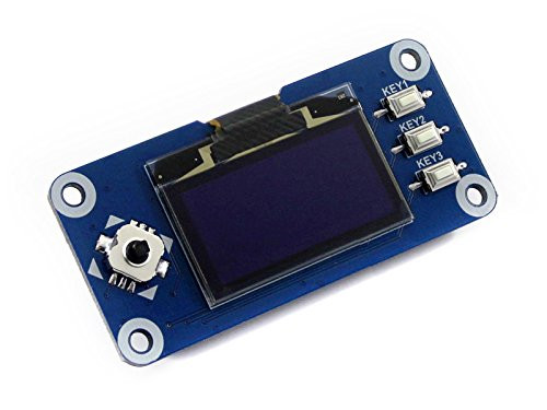 1 3inch OLED Display HAT 128x64 Pixels SPI I2C Interface Embedded Controller Direct pluggable onto Raspberry Pi Supports Jetson Nano