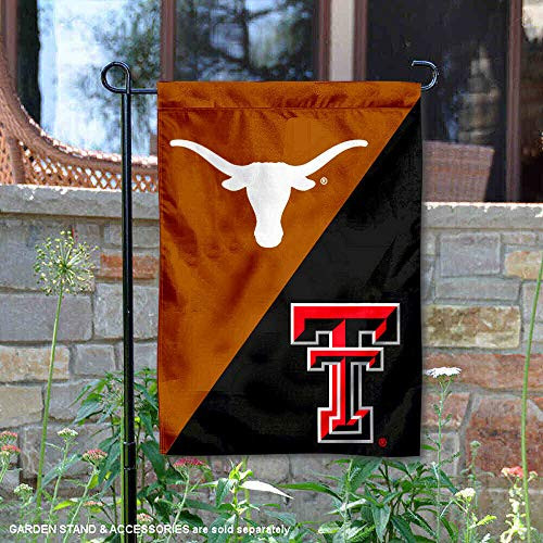 Texas vs  Texas Tech House Divided Garden Flag Banner