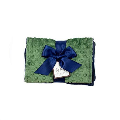 MEG Original Navy Blue   Olive Green Baby Burp Cloth Feeding Set