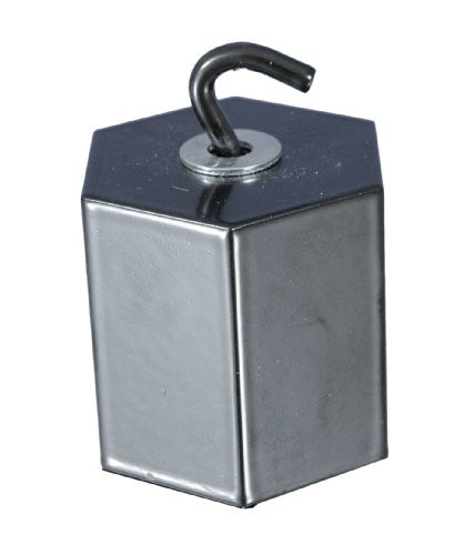 United Scientific WHB500 Brass Hooked Mass  Nickel Plated Finish  500g Weight