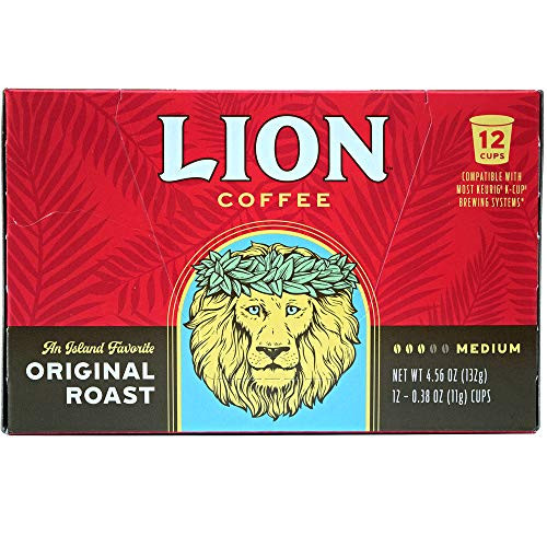Lion Coffee Original Roast Single Serve Coffee Pods 12 Count Box Lion Coffee Original Roast Single Serve Coffee Pods 12 Count Box
