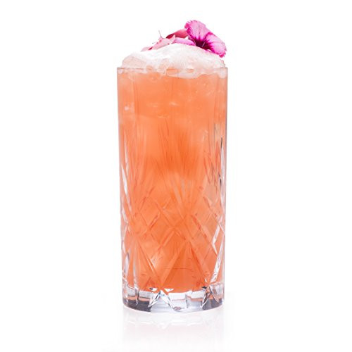 RCR Melodia Crystal Hi-Ball Cocktail Water Tumblers Glasses, 12oz, Set of 6