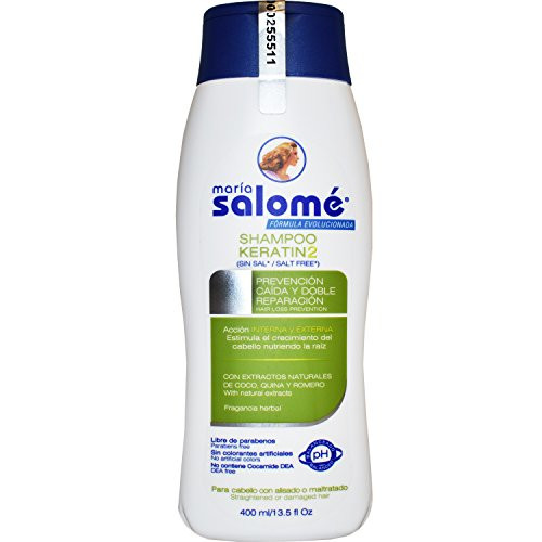 Maria Salome Shampoo Keratin2 Salt Freel Sin Sal 400 Ml New Product