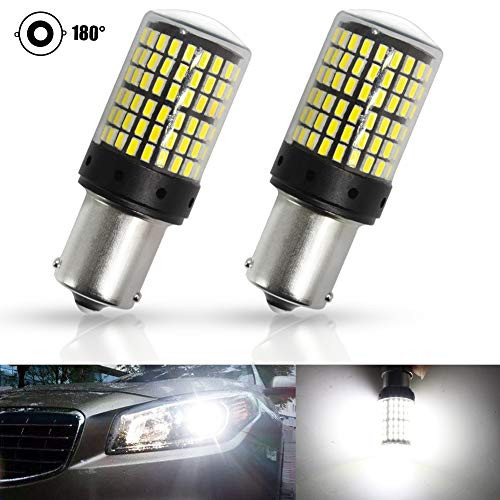 1156 BA15S LED Light Bulb White Canbus Super Bright Automotive RV 3014 144 SMD Interior 7506 1003 1141 1073 7506 Turn Signal Reverse Backup Brake Light Pack of 2