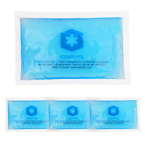 ICEWRAPS 5x7 Reusable Gel Ice Packs   Hot Cold Pack for Injuries  Pain Relief  Migraines   4 Pack