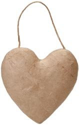 Darice Core dinations Paper Mache Puffy Heart 5 5 inch  6 Pack