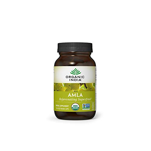 Organic India Amalaki Herbal Vitamin Supplement   Immune Support  Vitamin C  Vegan  Gluten Free  Kosher  Ayurvedic  Antioxidant  USDA Certified Organic  Non GMO   90 Capsules