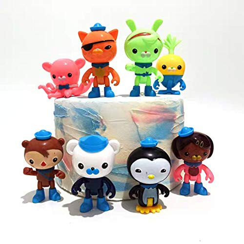 8 Pack Octonauts Cake Topper Figures 2    3  Peso Kwazii Captain Barnacles for Octonauts party supplies