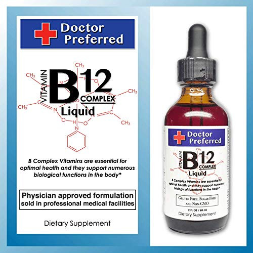 Vitamin B12 Complex Liquid Sublingual Drops Fast Absorption B2 B3 B5 B6 and B12 2 fl oz 60 Day Supply Vitamin B12 Complex Liquid Sublingual Drops Fast Absorption B2 B3 B5 B6 and B12 2 fl oz 60 Day Supply