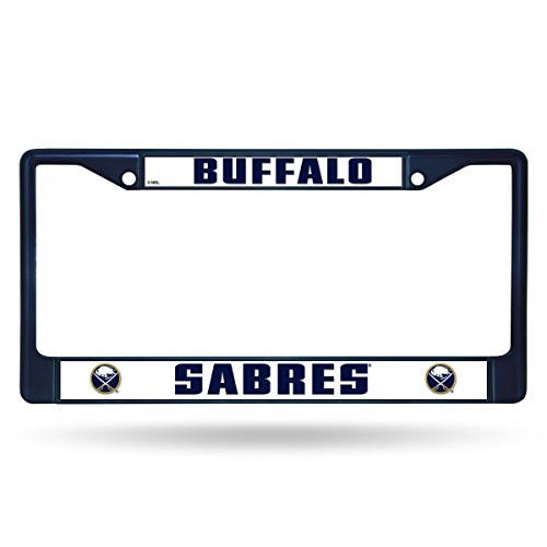 NHL Rico Industries Standard Chrome License Plate Frame Buffalo Sabres Blue NHL Rico Industries Standard Chrome License Plate Frame Buffalo Sabres Blue