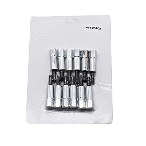 GSKMOTOR Chrome Hex Head Valve Cover Bolt Set 12 PCS for Chevy 283 305 327 350 383 Small Block Valve Cover Bolt Set Stud Kit