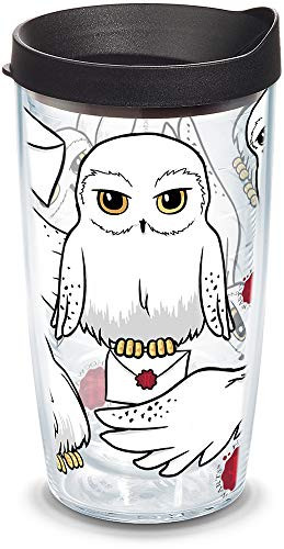 Tervis 1315113 Harry Potter   Hedwig Insulated Tumbler with Wrap and Lid  16 oz   Tritan  Clear