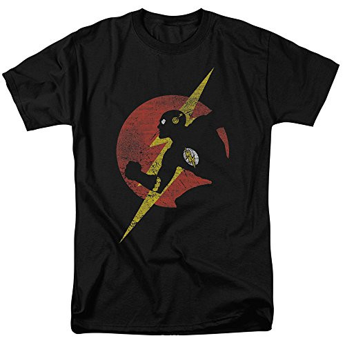 Justice League of America DC Comics The Flash Symbol Knockout Adult T Shirt Black