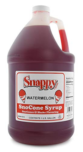 Snappy Popcorn Snappy Snow Conce Syrup 1 Gallon  Watermelon  11 Pound