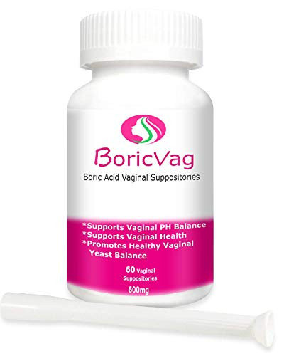 Boric Acid Vaginal Suppository Capsules   60 Counts  600 mg    Applicator Included   Made in US  60