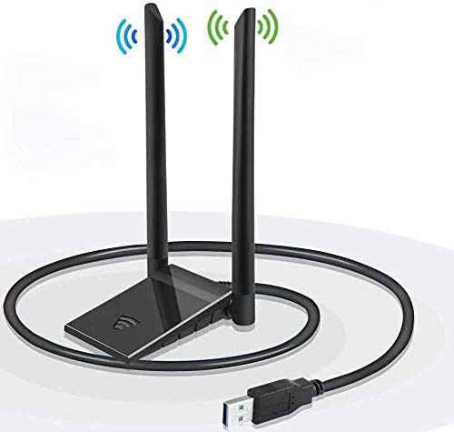 USB WiFi Adapter USB 3 0 Cradle with Extension Cable  Dongle Antenna 5 8GHz 867Mbps 2 4GHz 300Mbps Wireless AC 1200Mbps Dual Band Network for Desktop Laptop Windows XP Vista 7 8 10 MAC OS