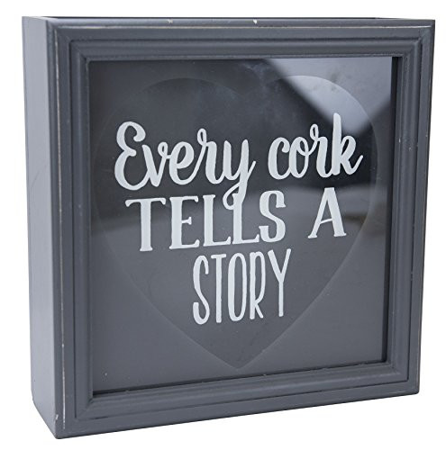 Boston Warehouse Every Cork Tells a Story 10 x 10-Inch Wine Cork Shadow Box Holder