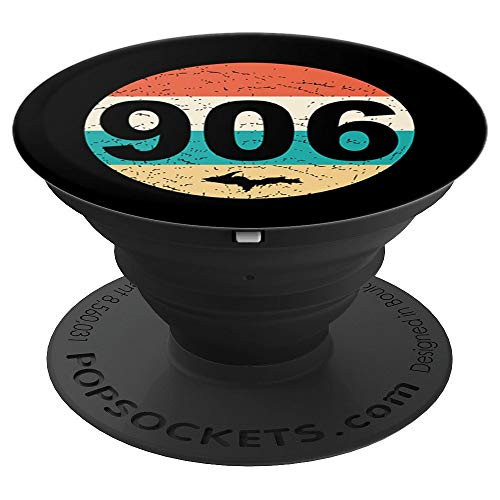 906 U P  Yooper Retro Vintage Upper Peninsula Of Michigan PopSockets Grip and Stand for Phones and Tablets