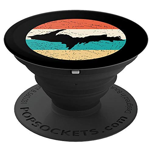 U P  Yooper Retro Vintage Circle Upper Peninsula Of Michigan PopSockets Grip and Stand for Phones and Tablets