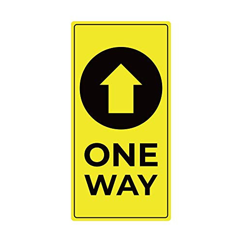 15 Pack One Way Arrow Sign Sticker  12  x 6   Directional Marking Arrow Floor Decal  Keep Social Distancing Safety Marker  No Residue Weatherproof Vinyl PVC Label for Crowd Control Guidance